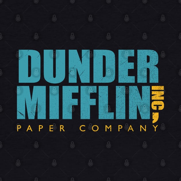 The Office Dunder Mifflin Inc, Paper Company Grunge by Hataka